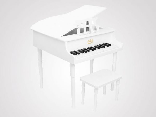Piano blanco con butaca