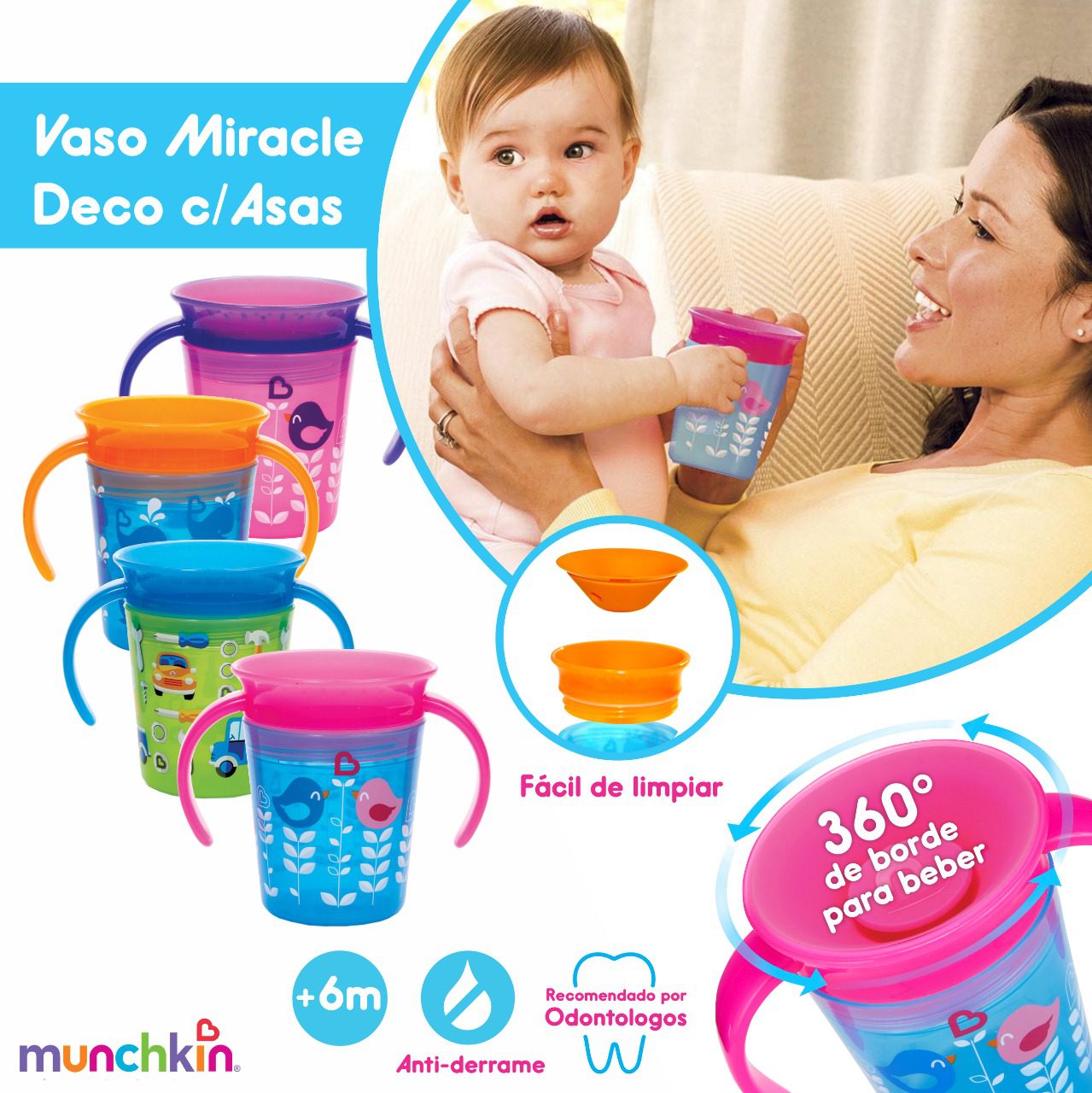 Vaso de Entrenamiento Miracle Deco c/ asas