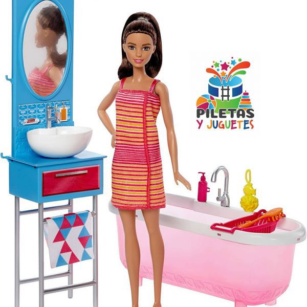 Barbie con su tina de baño