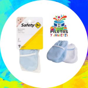 Manoplas Non-Scratch para Recien Nacido Azules