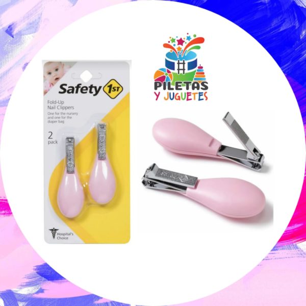 Pack de Cortauñas Ergonomicos Plegables Rosa