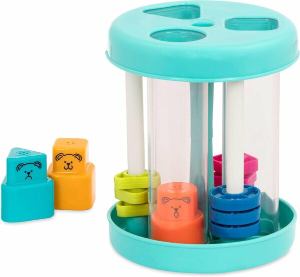 Battat Clasificador de formas - Juguete de clasificación colorido - 3 formas y sonidos - Juguete educativo y de desarrollo para niños pequeños - Clasificador de formas y sonido - 18 meses + - Imagen 4