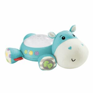Hipopótamo Hora de Dormir Fisher-Price
0m+

Marca: Fisher Price
Edad Sugerida: 0m+
Incluye: 1 juguete interactivo
Este peluche de felpa con forma de hipopótamo descansa sobre un tocador o una mesita para ayudar a calmar a tu bebé, llenando la habitación con luces estelares y 3 minutos de relajantes canciones de cuna, sonidos de la naturaleza o ruido blanco
El bebé se quedará dormido en poco tiempo
