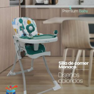 SILLA DE COMER MONACO AZUL PREMIUMBABY