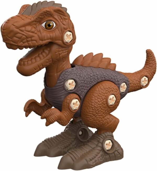 Bottleboom Juguetes de dinosaurio, juguetes desmontables con taladro eléctrico, juego de aprendizaje de construcción STEM para niños de 3, 4, 5, 6, 7 años - Imagen 2