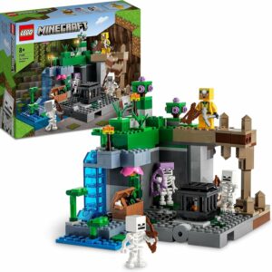 LEGO, 21189 Minecraft, La Mazmorra del Esqueleto, Juguete para Niños, Set con Cuevas, Estalactitas, Ballesta y Figuras de Esqueletos, Multicolor