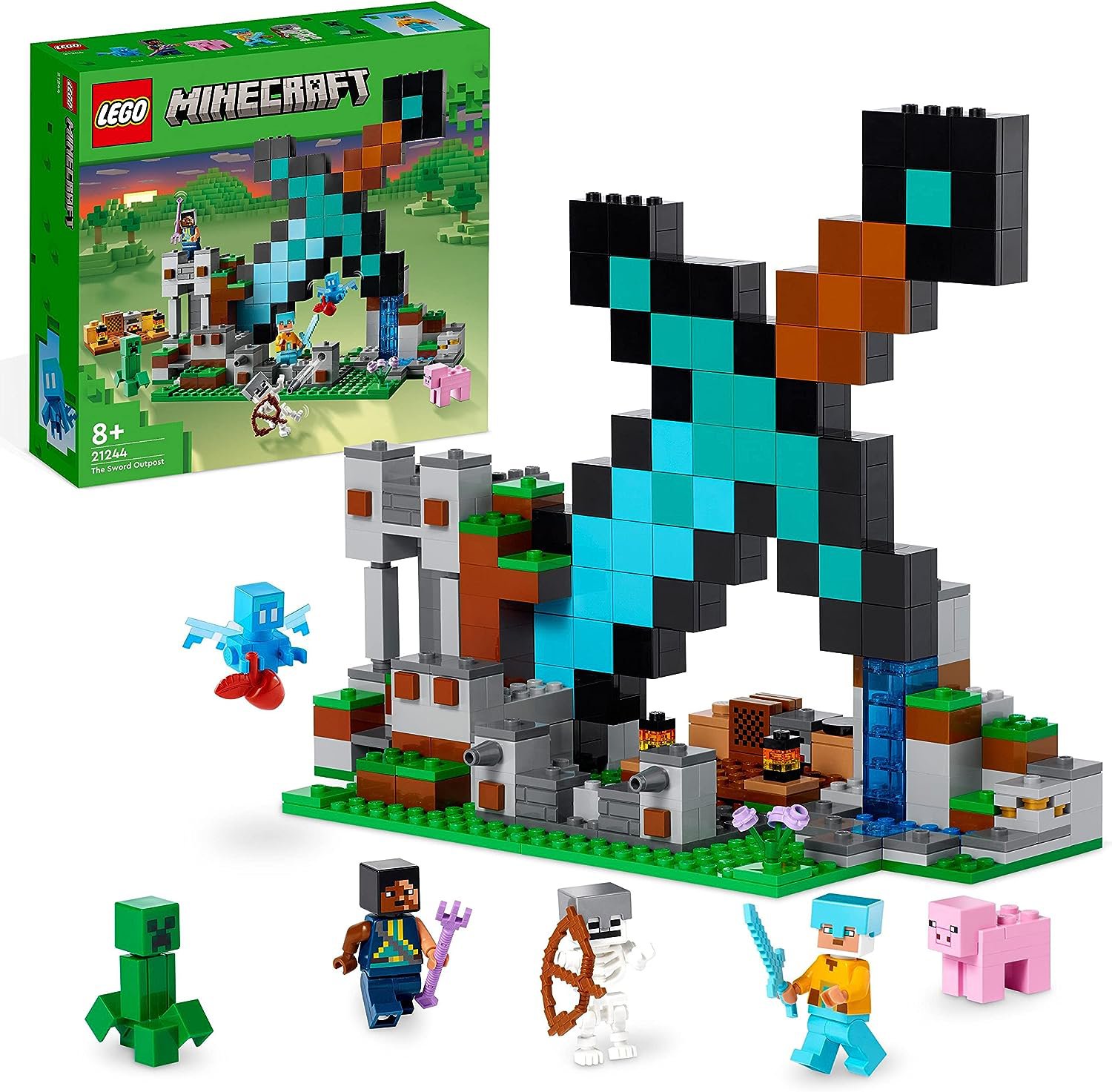 LEGO, 21180 Minecraft, La Batalla contra El Guardián, Juguete de  Construcción para Niños y Niñas, a Partir de 8 Años con Figuras de  Monstruos, Multicolor