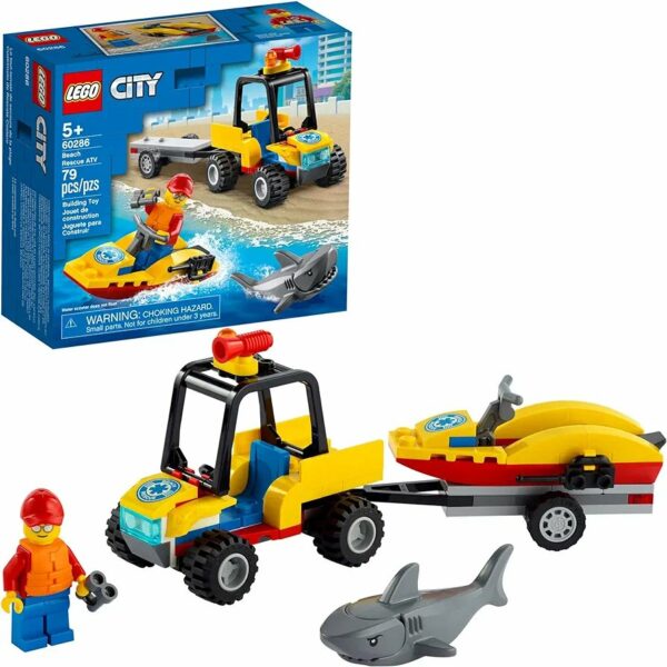 LEGO City Beach Rescue ATV 60286 Kit de construcción; divertido juguete genial para niños, nuevo 2021 (79 piezas) - Imagen 3