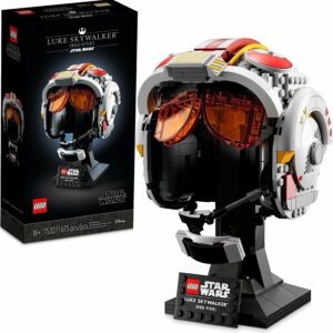 LEGO Star Wars Luke Skywalker - Casco rojo 5 para adultos 75327, modelo de exhibición para construir, decoración coleccionable para el hogar u oficina, gran regalo de cumpleaños o regreso a clases para fanáticos de Star Wars