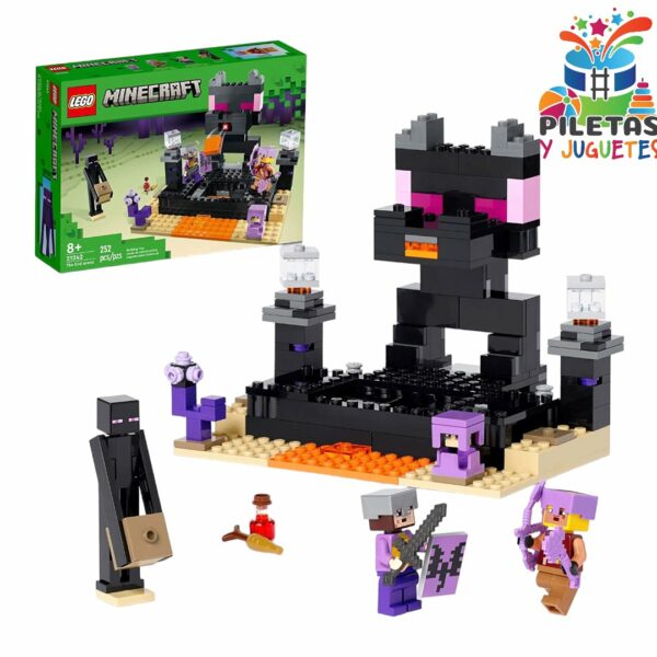 LEGO Set de Juguetes de construccion Minecraft 21242 El Combate en el End 252 Piezas