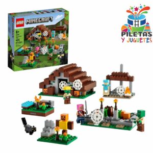 LEGO Minecraft The Abandoned Village - Juego de juguetes de construcción 21190, con figuras de juego que incluyen zombis y cazadores de zombis con accesorios, kit de construcción de Minecraft regalo para niños y niñas a partir de 8 años