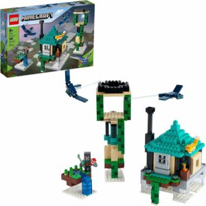 LEGO Minecraft The Sky Tower 21173 Divertido kit de construcción de islas flotantes de juguete con un piloto, 2 fantasmas voladores y un gato; nuevo 2021 (565 piezas