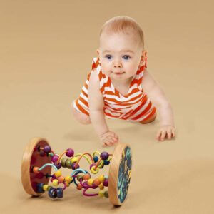 B. Toys - B. A-Maze Laberinto de cuentas Loopty Loo - 47 cuentas en 5 rutas coloridas - Juguetes de madera para bebés y niños pequeños - Sin BPA