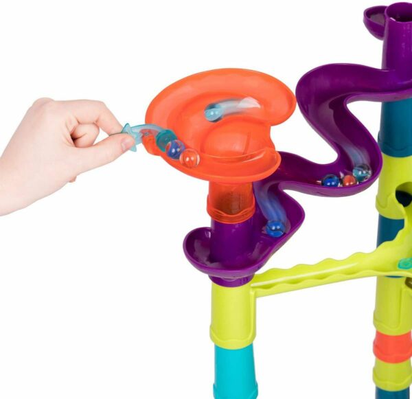B. toys - Juego de juguetes de carrera de canicas - Juguete STEM Developmetal - Juguete educativo de construcción de 62 piezas con luces y sonido - 3 años - Imagen 5