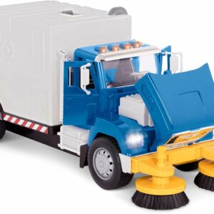 B. Driven by Battat – Barredora de Calles de Juguete Grande para niños – Juguete de vehículo de Ciudad – Camión de Limpieza de Juguete – Piezas móviles – 3 años + – Barredora estándar