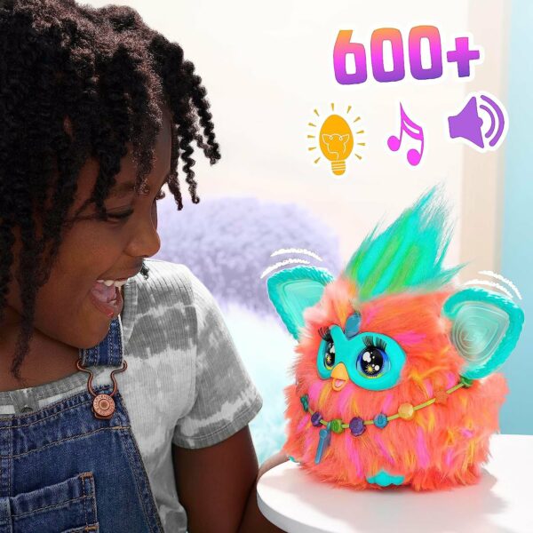 Furby Coral, 15 accesorios de moda, juguetes de peluche interactivos para niñas y niños de 6 años en adelante, animatronic activado por voz - Imagen 5