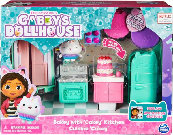 Gabby's Dollhouse Casa de muñecas, Cocina para Hornear con Pastelillo, con Figura y 3 Accesorios, 3 Muebles y 2 entregas, Juguetes para niños a Partir de 3 años - Imagen 2