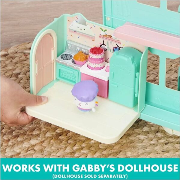 Gabby's Dollhouse Casa de muñecas, Cocina para Hornear con Pastelillo, con Figura y 3 Accesorios, 3 Muebles y 2 entregas, Juguetes para niños a Partir de 3 años - Imagen 4
