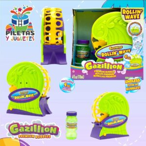 Gazillion Bubbles - Máquina de burbujas de ondas rodantes, multicolor