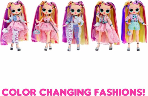 LOL Surprise OMG Sunshine Makeover Big Surprise Fashion Doll - STELLAR GURL - Incluye cambio de color UV en el sol, múltiples sorpresas y accesorios fabulosos - Gran regalo para niños a partir de 4 años - Imagen 6