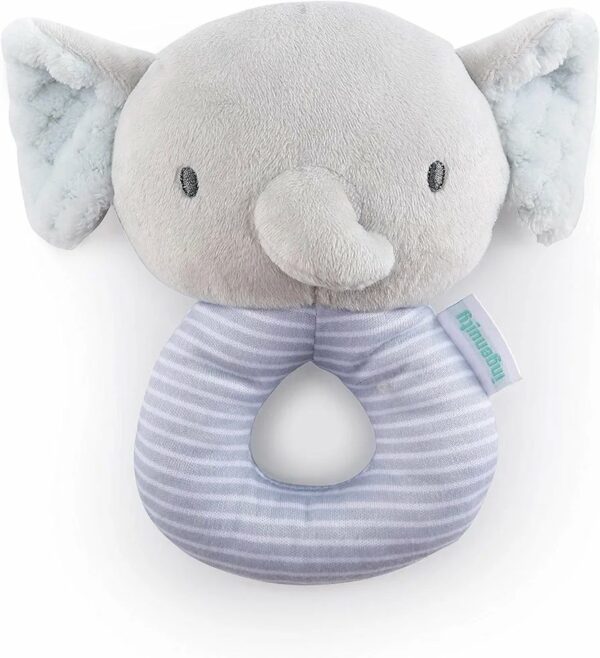 Ingenuity Sonajero aro y peluche suave el elefante Van, a partir del nacimiento - Imagen 3