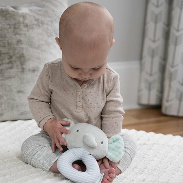 Ingenuity Sonajero aro y peluche suave el elefante Van, a partir del nacimiento - Imagen 2