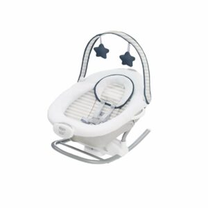 Hamaquita 2 en 1 Soothe n’ Sway Alex
Esta hamaquita 2 en 1 permite mantener a tu bebé relajado y siempre cerca. Es la combinación perfecta de hamaca y mecedora que proporciona un alivio personalizado para el bebé!