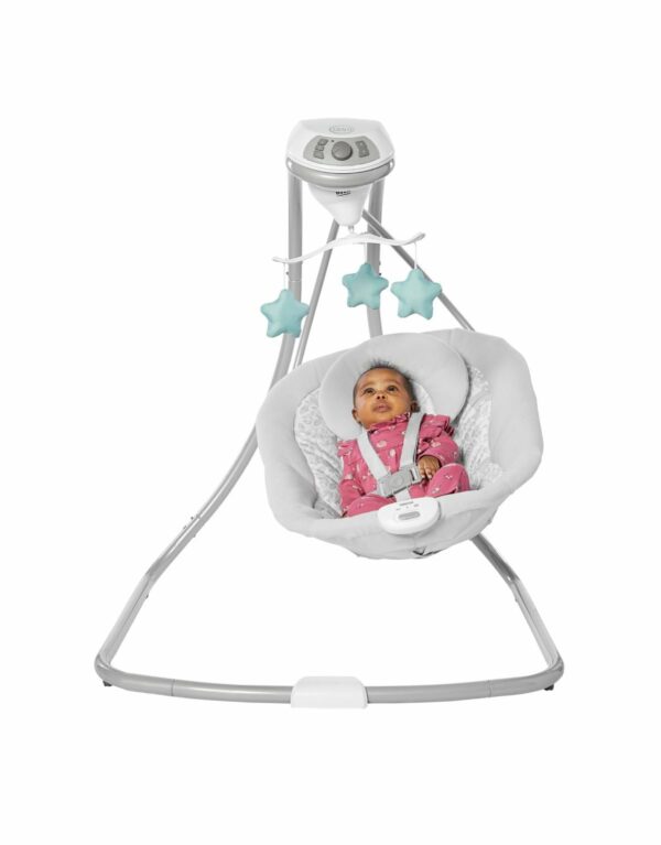 Hamaquita Simple Sway Ivy
Esta hamaquita tiene un balanceo suave de lado a lado que alivia y conforta al bebé y asimismo 2 velocidades de vibración que ayudan a relajarlo. Se puede enchufar para ahorrar en pilas. - Imagen 2