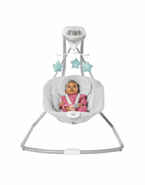 Hamaquita Simple Sway Ivy
Esta hamaquita tiene un balanceo suave de lado a lado que alivia y conforta al bebé y asimismo 2 velocidades de vibración que ayudan a relajarlo. Se puede enchufar para ahorrar en pilas.