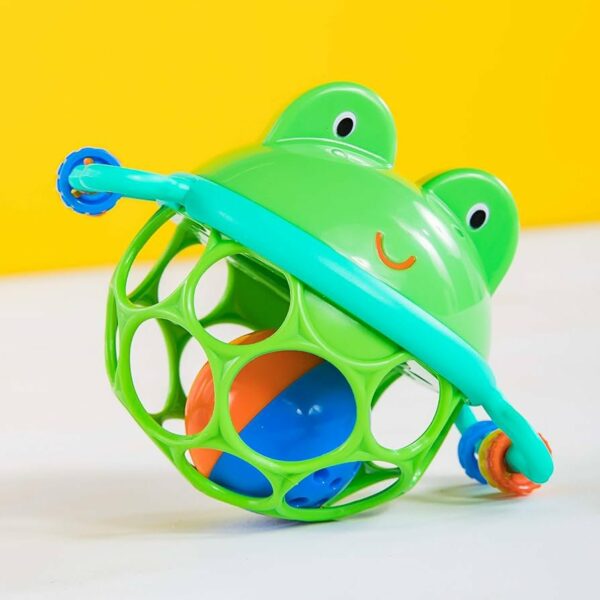 Bright Starts Oball - Juguete musical Jingle & Shake Pal, juguete de sonajero para bebé de fácil agarre sin BPA, para edades recién nacidas +