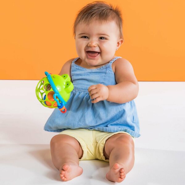 Bright Starts Oball - Juguete musical Jingle & Shake Pal, juguete de sonajero para bebé de fácil agarre sin BPA, para edades recién nacidas + - Imagen 4