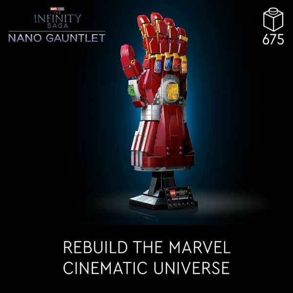LEGO Marvel Nano Gauntlet, modelo de Iron Man con piedras del infinito, 76223 Avengers: Endgame, recuerdos coleccionables, idea de regalo para adultos y adolescentes - Imagen 2