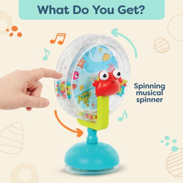 B. toys - Juguete de rueda de noria de mesa para bebés - Juguete musical con canciones y sonidos. - Imagen 2