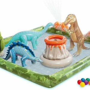 parque acuático intex 
INTEX Jurassic Adventure - Piscina inflable para niños con pulverizador de agua y tobogán, incluye dinosaurios inflables, 2.01x2.01x36cm ,410litros a partir de 3 años
Los 1 más regalados en Albercas de Natación