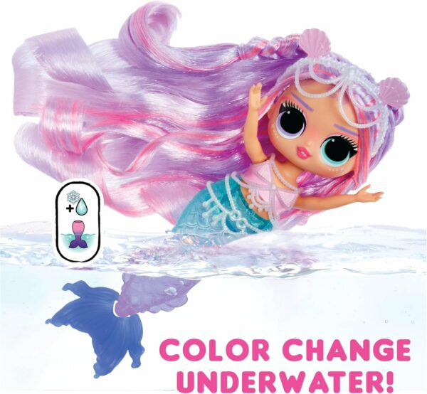 LOL Surprise Tweens Mermaid Lana - Muñeca de moda marina con cola que cambia de color, aleta móvil y hermosos accesorios, regalo de juguete para niños - Imagen 7
