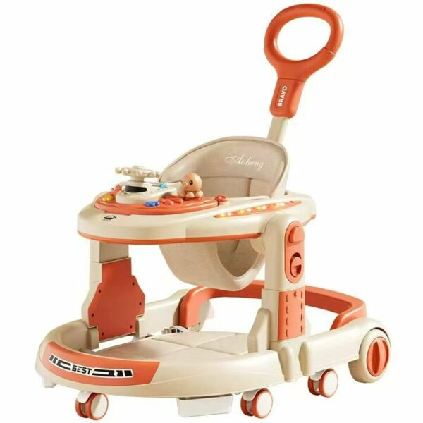 Andador antivuelco para bebés con empujador - Imagen 2
