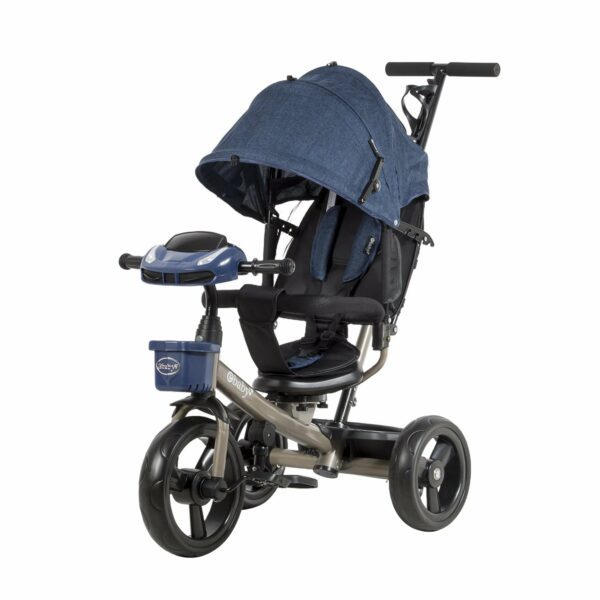Triciclo paseador Ebaby con empujador y capota - Imagen 2