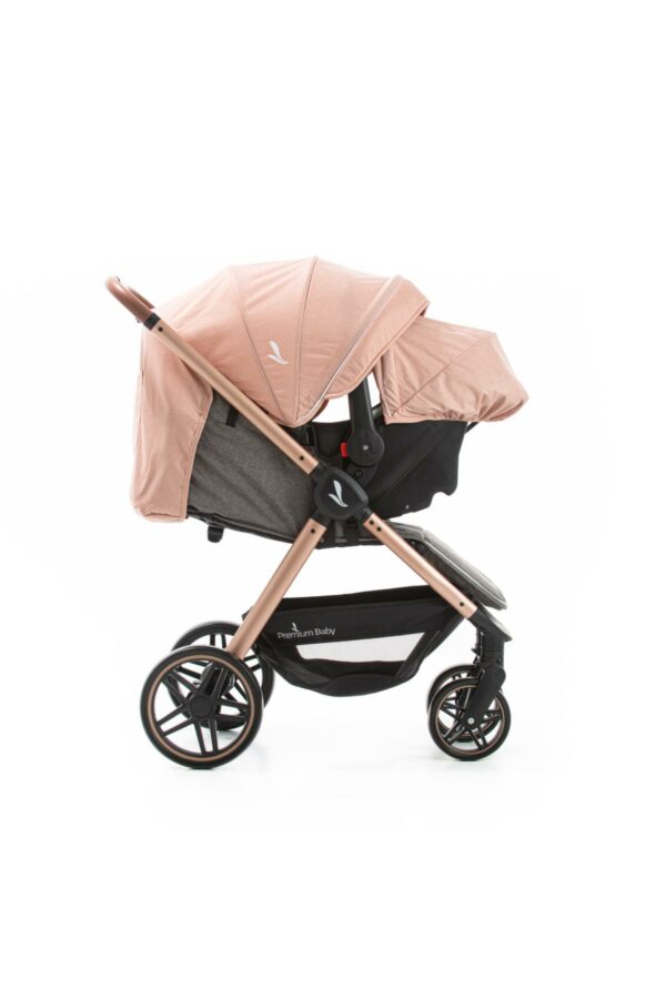 Carrito Moisés + Baby Seat Premium Baby Maverick 4 Rosa