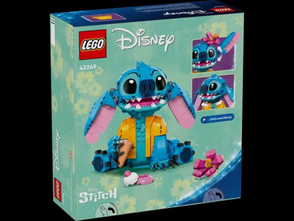 Juguete construible para niños y fans de Stitch 43249
Gracioso personaje de Lilo & Stitch
Tiene una camisa hawaiana, una flor y un helado de helado.
730piezas - Imagen 3