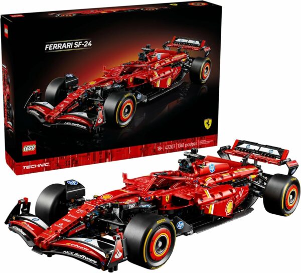 LEGO Technic Auto Ferrari SF-24 F1 Kit de Modelo para Adultos, construye tu Propio vehículo de Carreras, Set Ideal como Regalo para Aficionados a la Fórmula Uno 42207 - Imagen 2