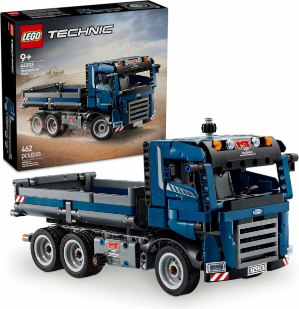 LEGO Technic Camión de Volteo Set de Juguete Infantil, vehículo de construcción Azul, Regalo de cumpleaños para niños y niñas de 9 años o más, Kit de construcción 42203