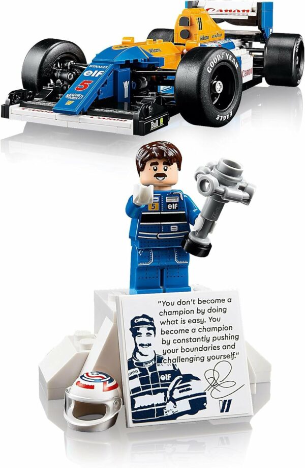 LEGO Icons Williams Racing FW14B y Nigel Mansell Kit de Modelo de Auto de F1 para Decorar, Set de construcción para Adultos, Idea de Regalo de cumpleaños para Fans 10353 - Imagen 3
