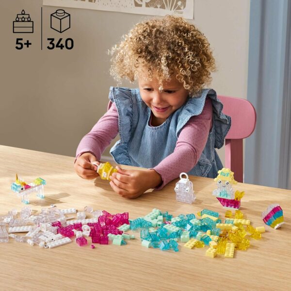 LEGO Classic Caja de Magia Transparente Juguete con Bricks de Colores para Construir, Modelos de Fantasía para Jugar y Exhibir, Set para Niñas y Niños de 5 Años o Más 11040 - Imagen 5