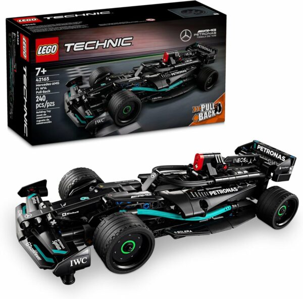 LEGO® Technic™ Mercedes-AMG F1 W14 E Performance Pull-Back; carritos de Juguete para armar un Carro de fórmula uno y para los Amantes de los Autos a Escala y Las Carreras a Toda Velocidad 42165