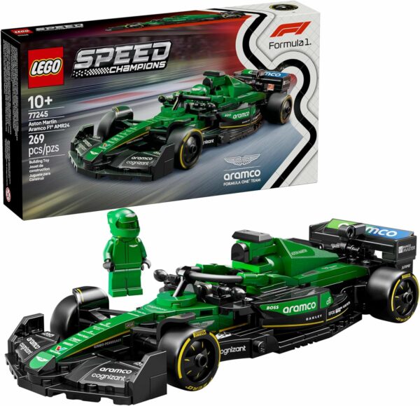 LEGO Speed Champions Auto de Carreras Aston Martin Aramco F1 AMR24 Set con vehículo, Modelo construible, Juego con 1 minifigura, Regalo Coleccionable para niños y niñas 77245