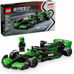 LEGO Speed Champions Auto de Carreras Kick Sauber F1 Team C44 Vehículo de Juguete, Kit con 1 minifigura, Modelo construible, Set y Regalo Coleccionable para niños y niñas