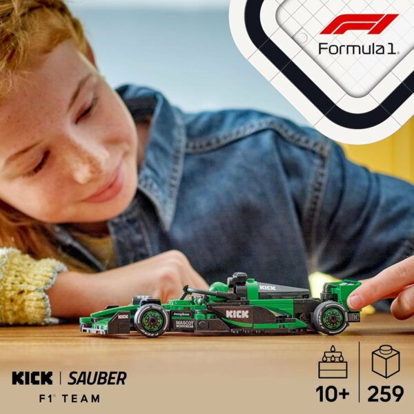 LEGO Speed Champions Auto de Carreras Kick Sauber F1 Team C44 Vehículo de Juguete, Kit con 1 minifigura, Modelo construible, Set y Regalo Coleccionable para niños y niñas - Imagen 4