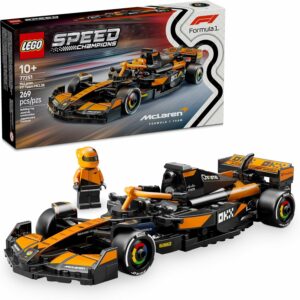 LEGO Speed Champions Auto de Carreras McLaren F1 Team MCL38 Set con vehículo, Modelo construible, Kit con 1 minifigura, Juego y Regalo Coleccionable para niños y niñas 77251