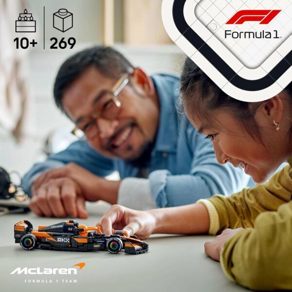 LEGO Speed Champions Auto de Carreras McLaren F1 Team MCL38 Set con vehículo, Modelo construible, Kit con 1 minifigura, Juego y Regalo Coleccionable para niños y niñas 77251 - Imagen 5