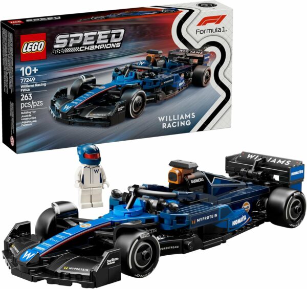LEGO Speed Champions Auto de Carreras Williams Racing FW46 F1 Set con vehículo y 1 minifigura, Modelo construible, Juego y Regalo Coleccionable para niños y niñas 77249